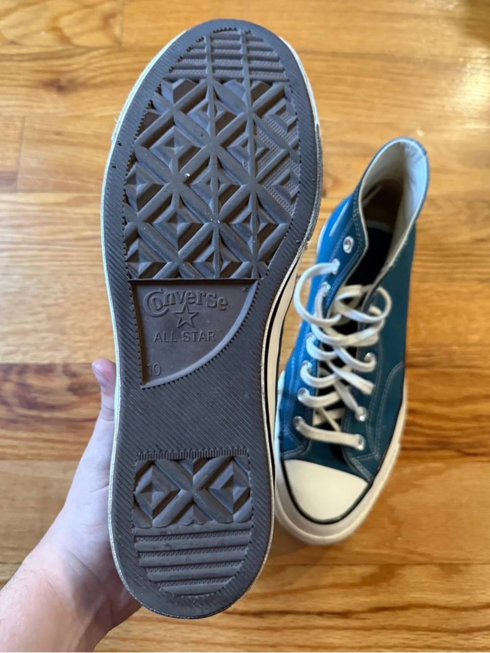 NWOT Converse Chuck Taylor All Star High Top Sneakers in Teal Blue - Picture 3 of 6